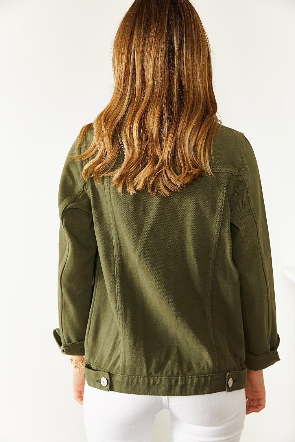 Khaki Denim Jacket 8YXK4-30628-09