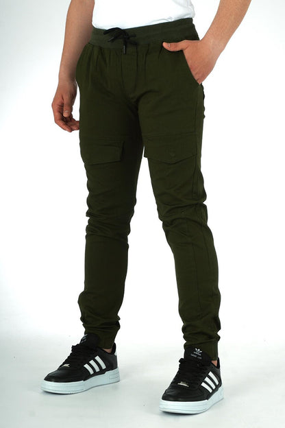 Boy's Cargo Pocket Trousers Canvas Fabric 8-15 Years