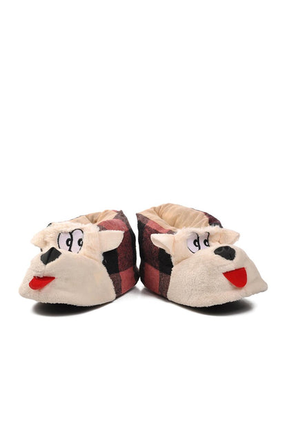 Dog Pink-Black-Beige Women's Slippers