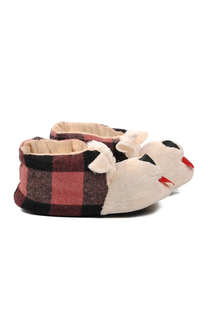 Dog Pink-Black-Beige Women's Slippers