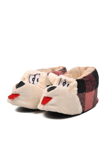 Dog Pink-Black-Beige Women's Slippers