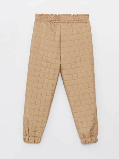 Girl's Quilted Elastic Pocket Jogger Pants