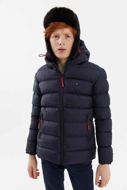 Boy's Water and Windproof Fleece Hooded Coat RMK-004