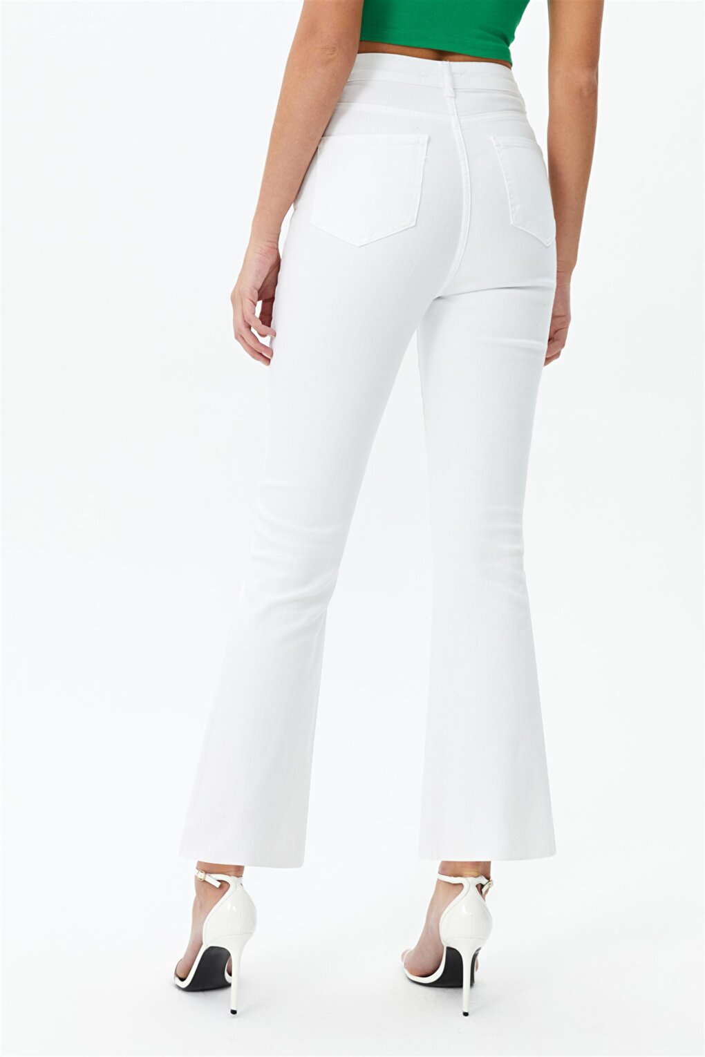 White High Waist Flare Leg Beya Jeans