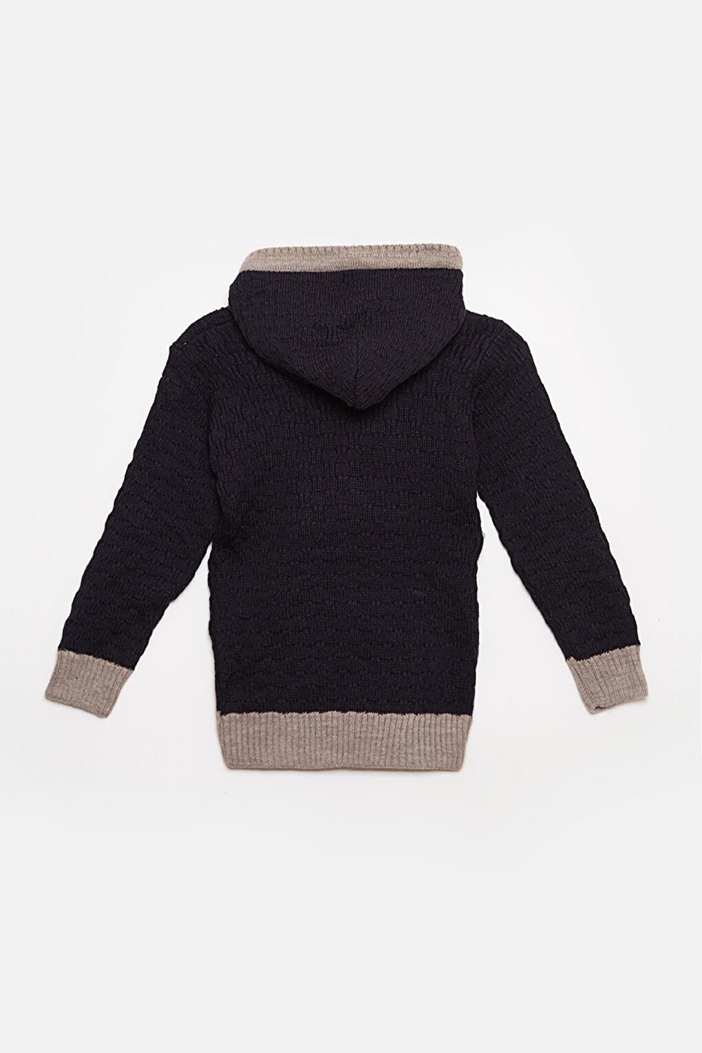 Fur Detailed Knitwear Boys Cardigan