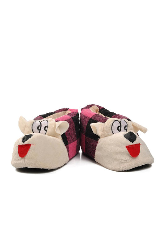 Dog Fuchsia-Black-Beige Women's Slippers