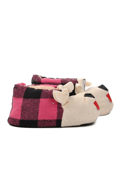 Dog Fuchsia-Black-Beige Women's Slippers