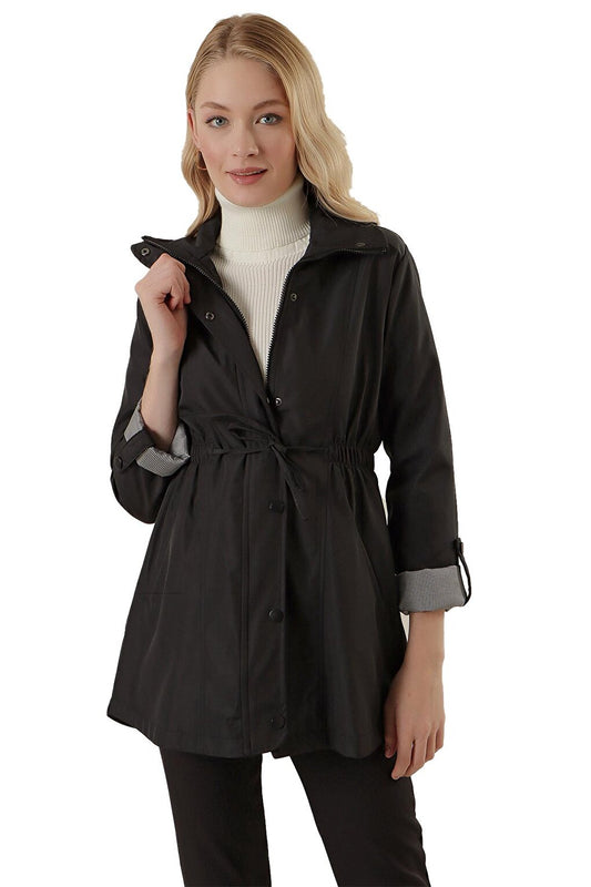 Women's Elastic Waist Trench Coat