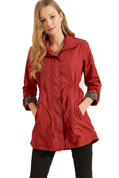 Women's Elastic Waist Trench Coat