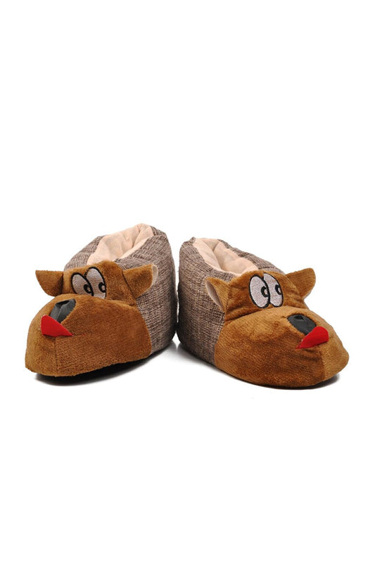 Dog Brown Women's Slippers