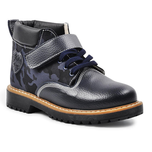 Ct01 Navy Blue-Camouflage Boy's Boots