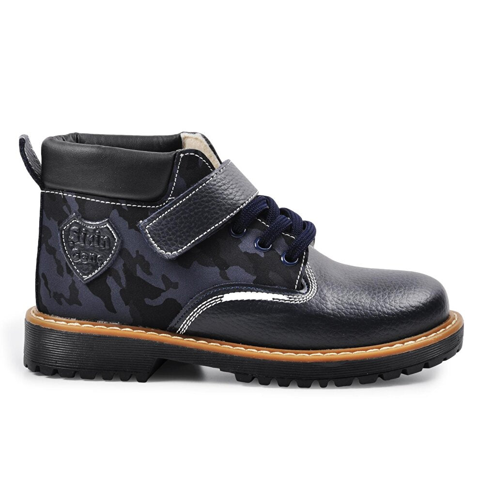 Ct01 Navy Blue-Camouflage Boy's Boots