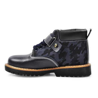 Ct01 Navy Blue-Camouflage Boy's Boots