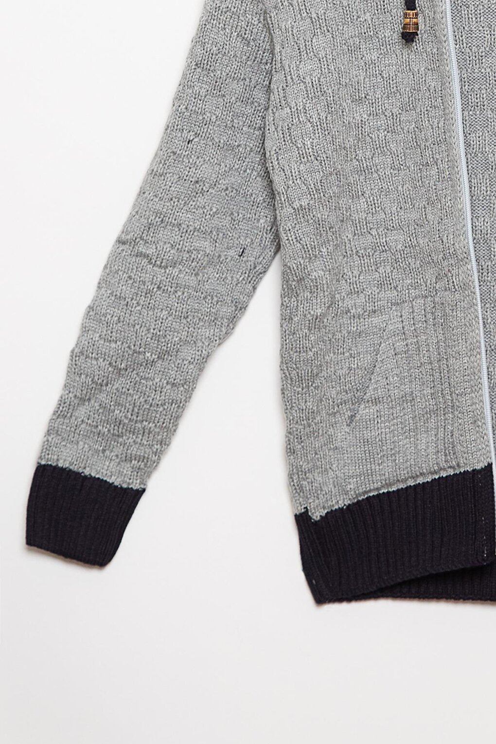 Fur Detailed Knitwear Boys Cardigan