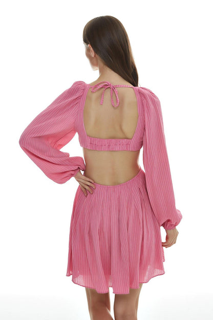 Backless Dress Pink