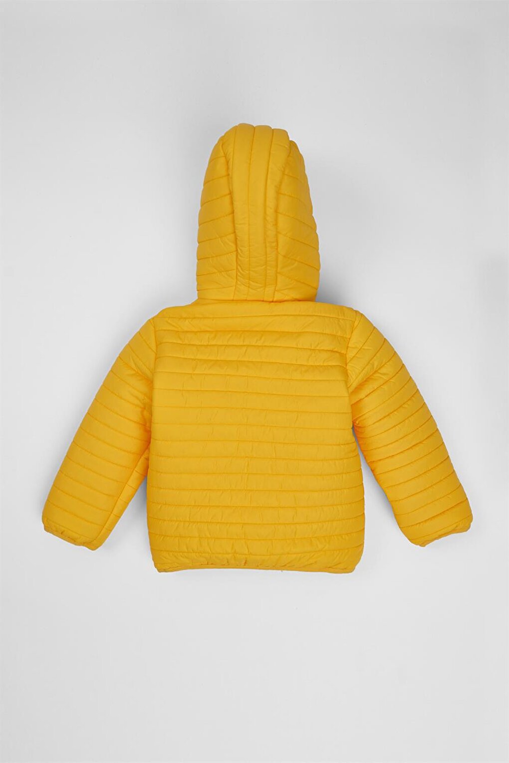 Boy's Yellow Colored Hooded Coat with Fleece Inside