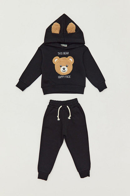 Embroidered Sweatshirt Boys' Tracksuit Set