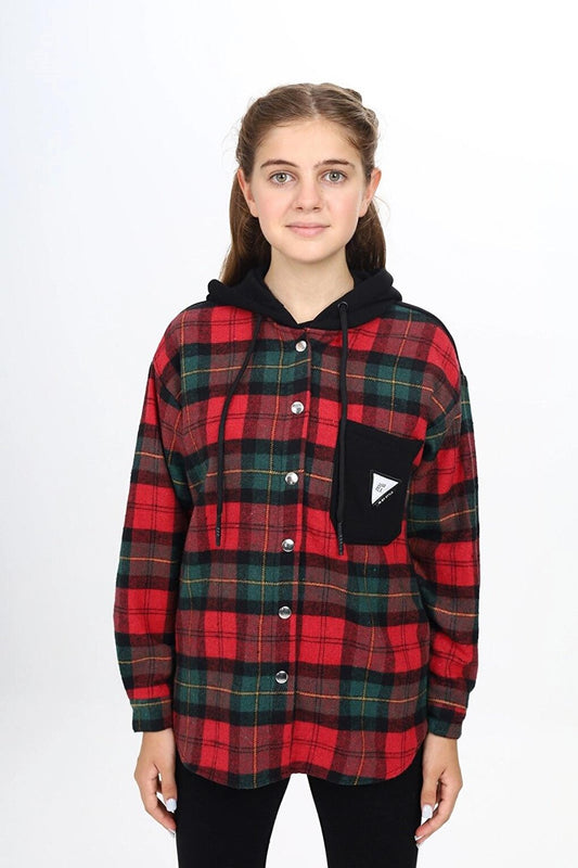 Girl's Hooded Lumberjack Shirt 265