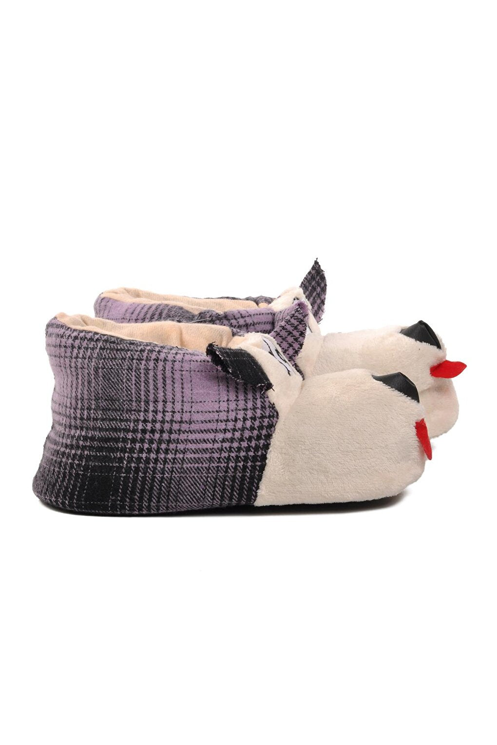 Dog Purple-Beige Women's Slippers