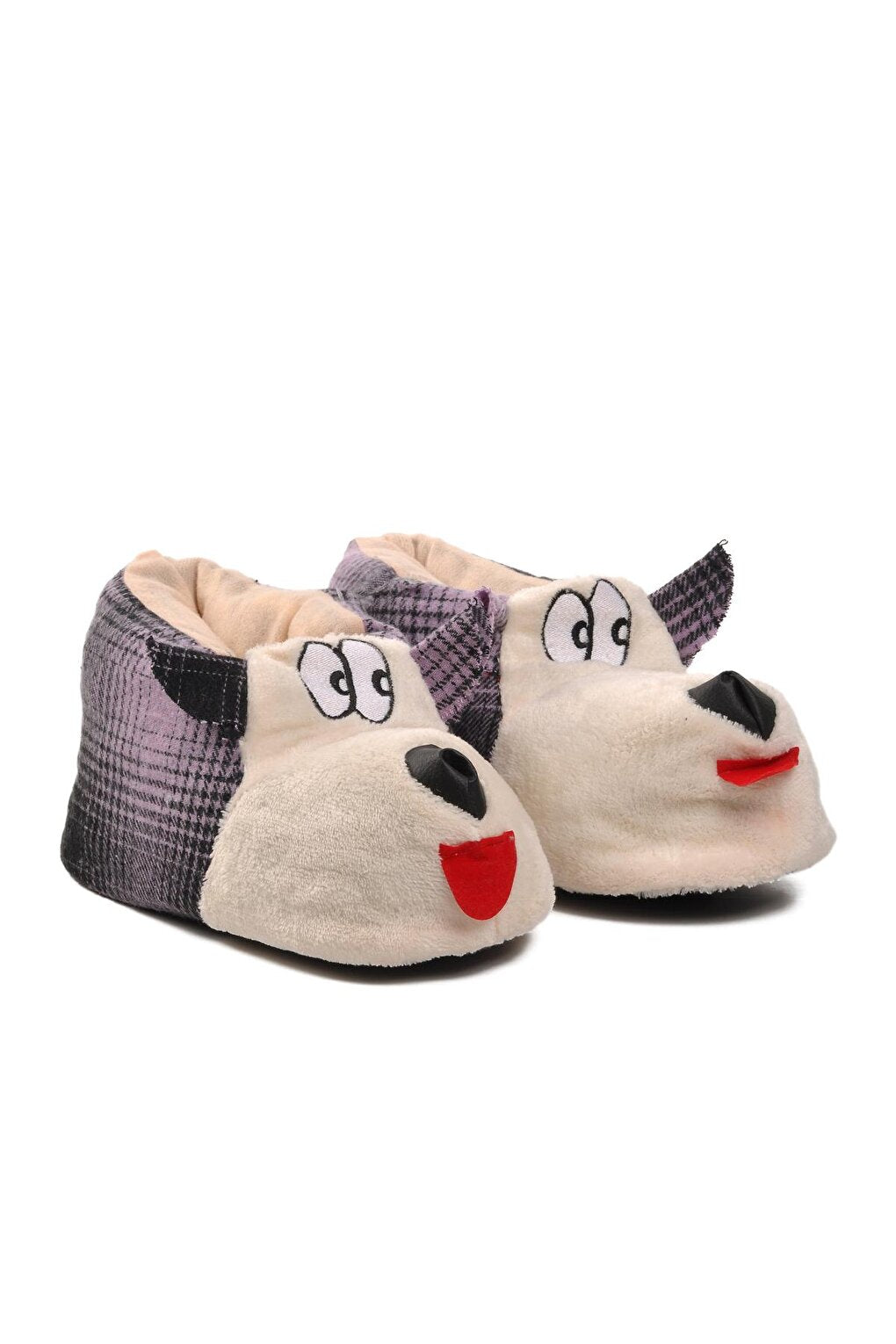 Dog Purple-Beige Women's Slippers