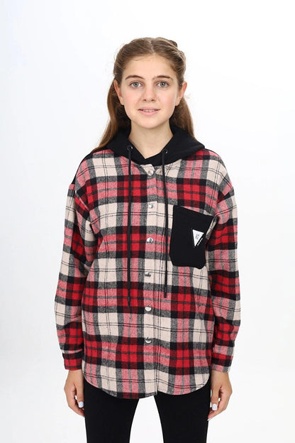 Girl's Hooded Lumberjack Shirt 265