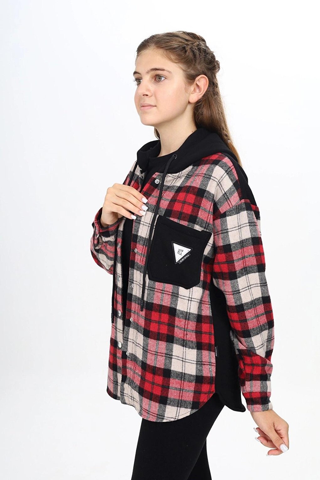 Girl's Hooded Lumberjack Shirt 265