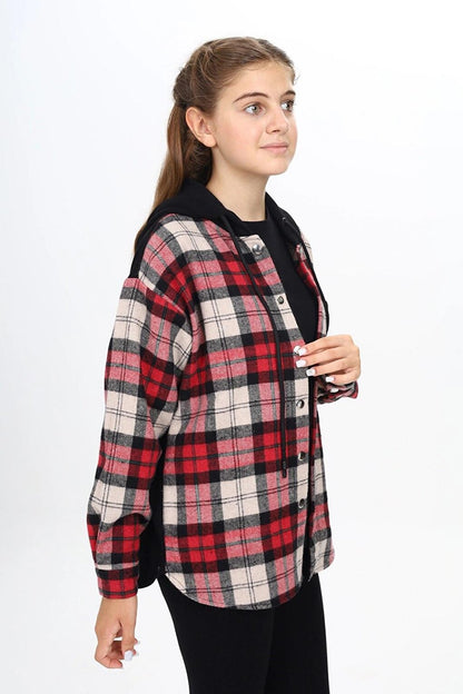 Girl's Hooded Lumberjack Shirt 265