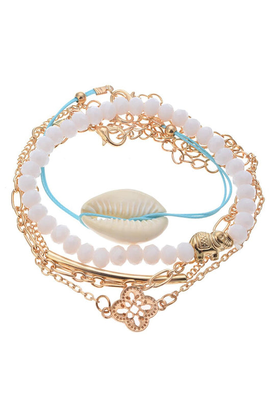 Seashell Multiple Bracelet Set