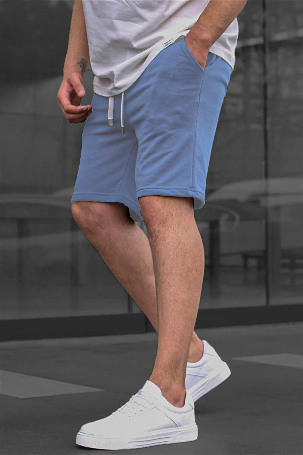 Blue Basic Men's Shorts 6505