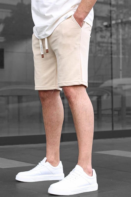 Beige Basic Men's Shorts 6505