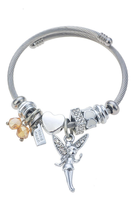 Silver Bracelet with Angel Figure