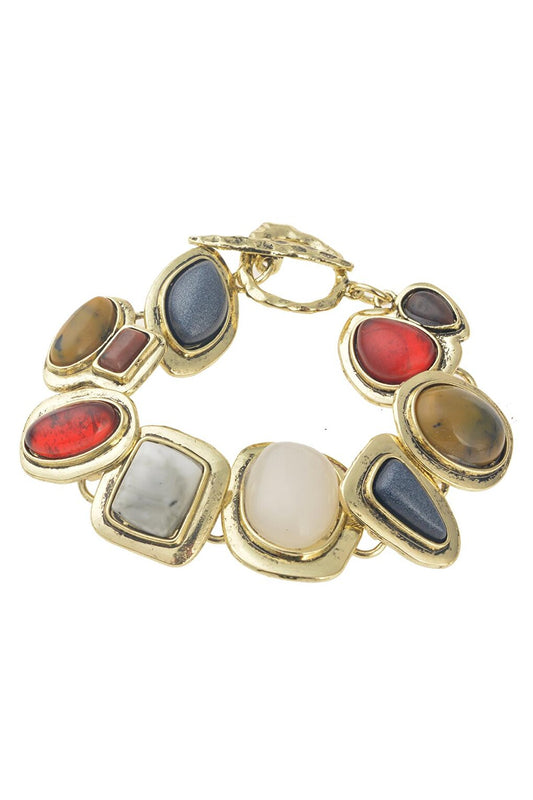 Vintage Bracelet with Colored Stones