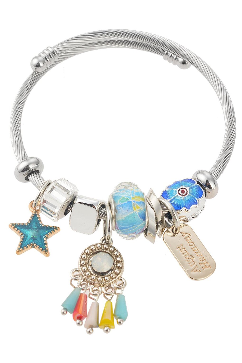 Blue Star Silver Bracelet