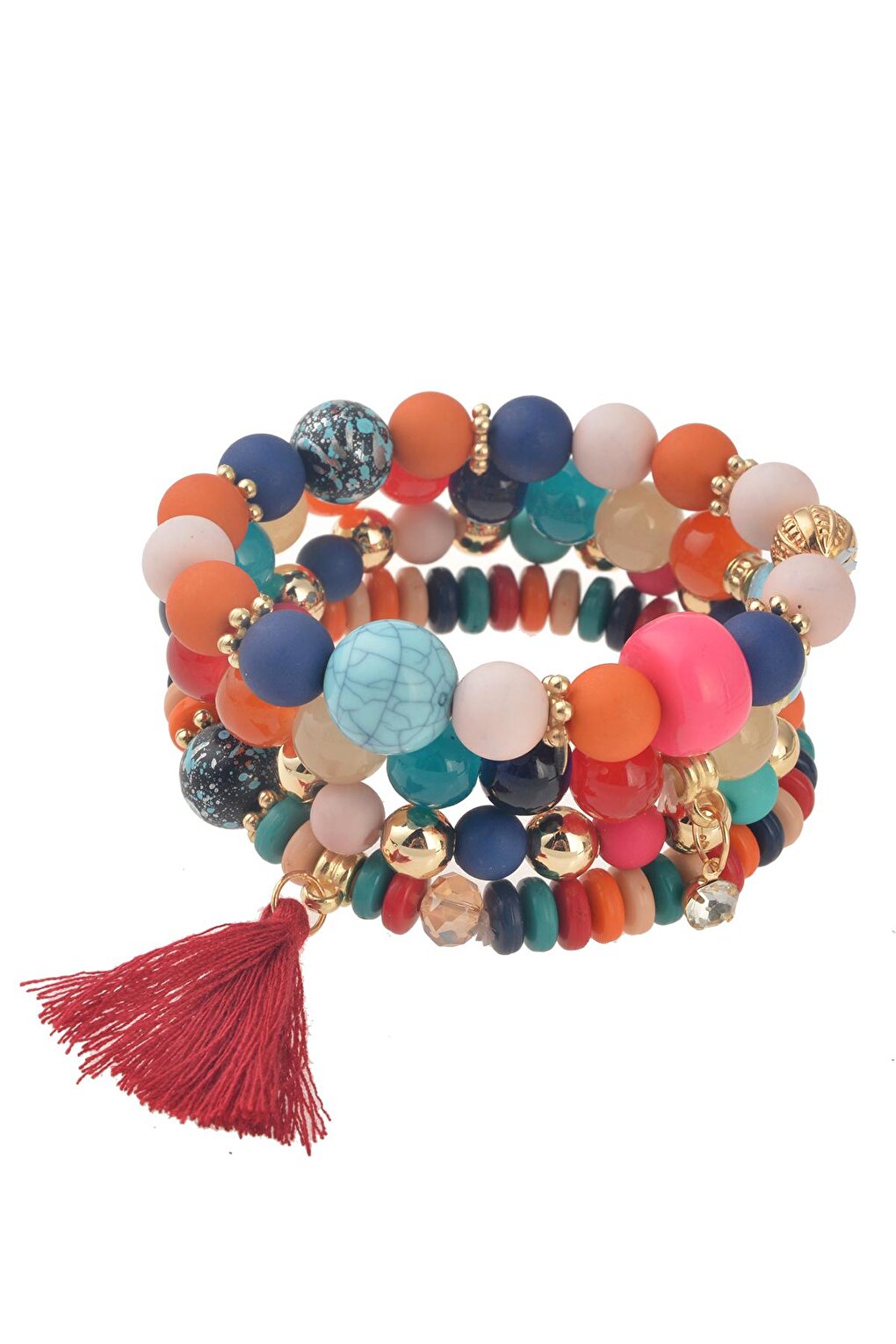 Colorful Tassel Beaded Bracelet