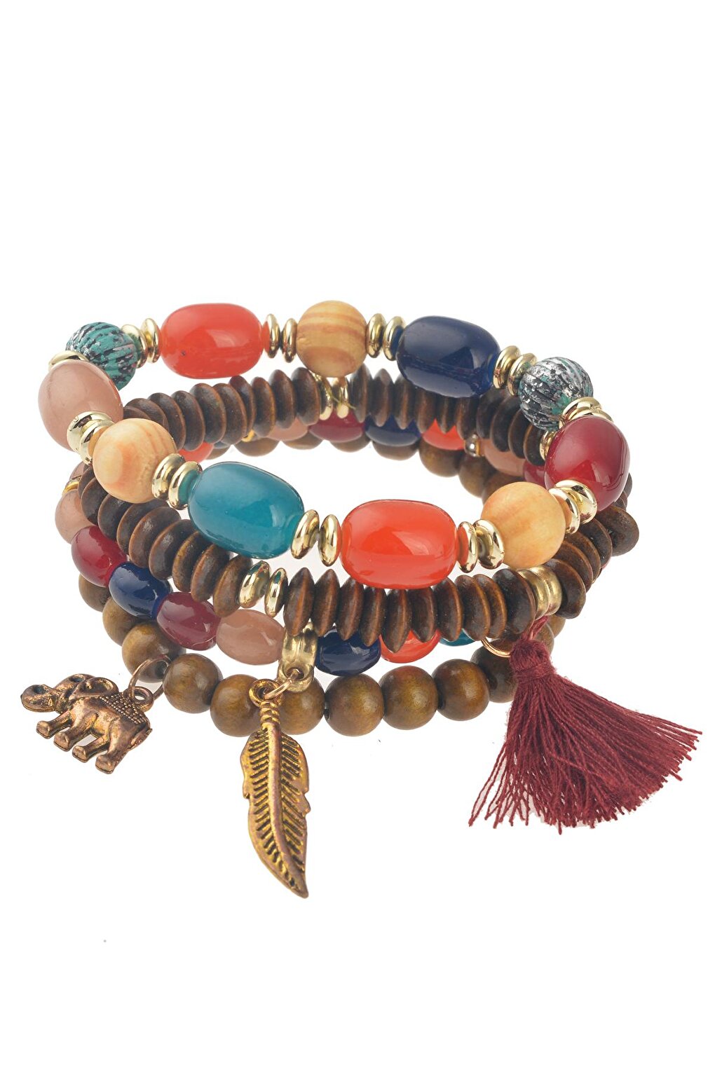 Colorful Tassel Elephant Bracelet