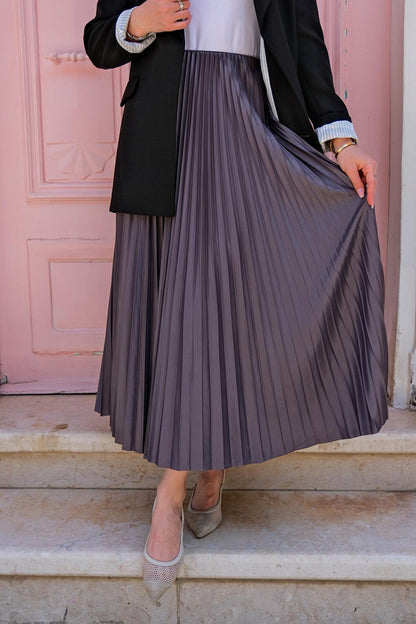 Elisa Pleated Skirt Anthracite