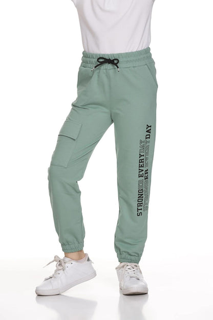 Girls' Sweatpants with Cargo Pocket 120105