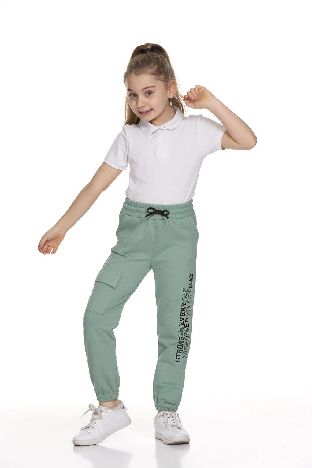 Girls' Sweatpants with Cargo Pocket 120105