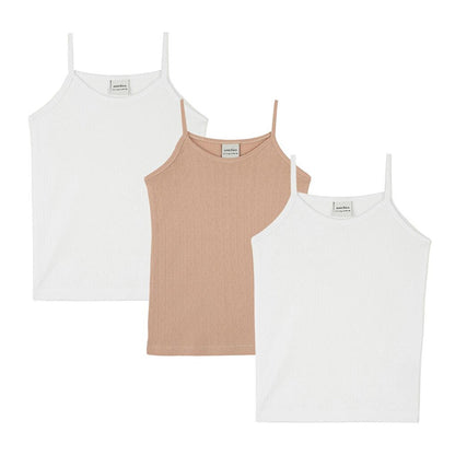 White / Pink Jacquard Undershirt Triple Set