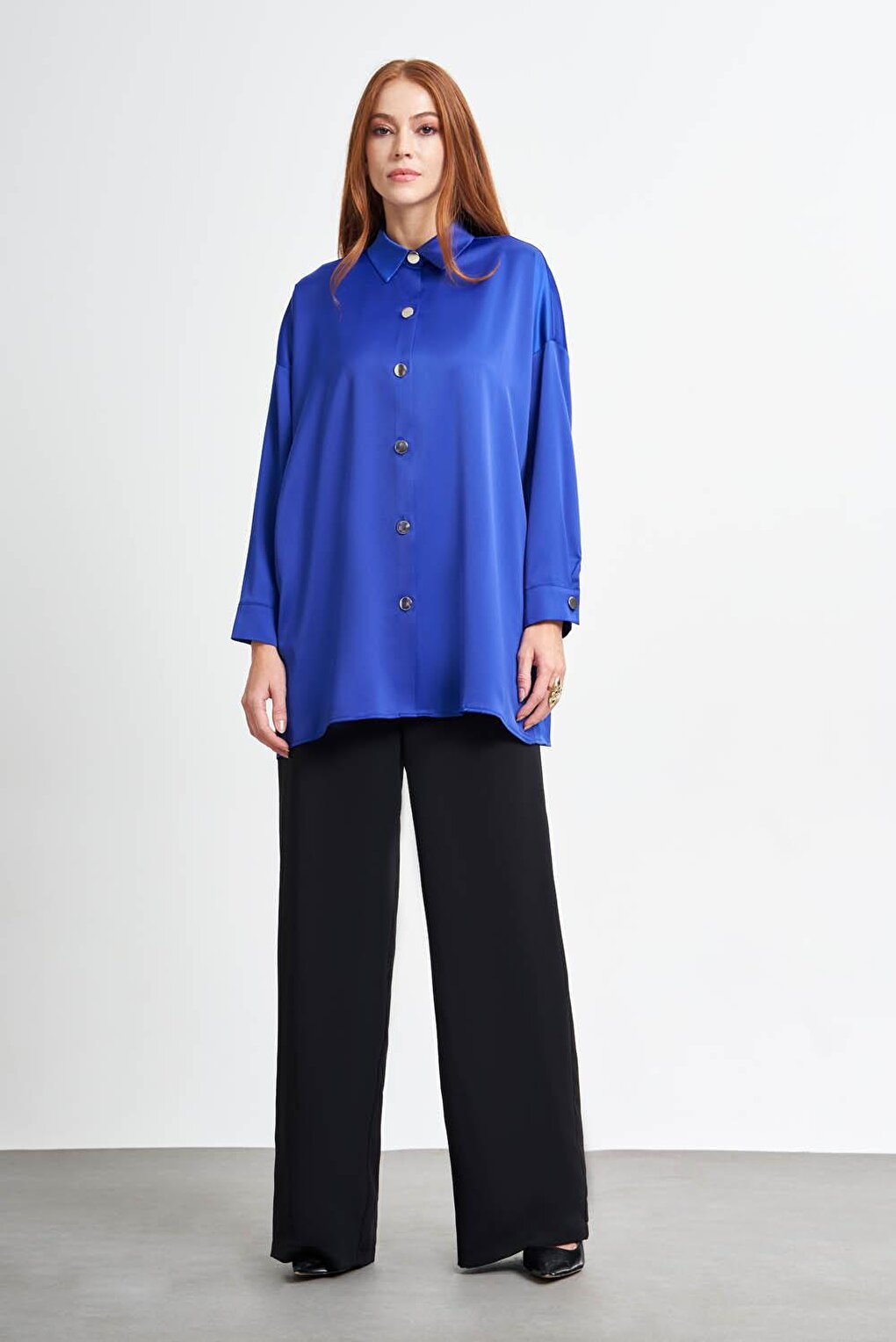 Metal Buttoned Saks Tunic