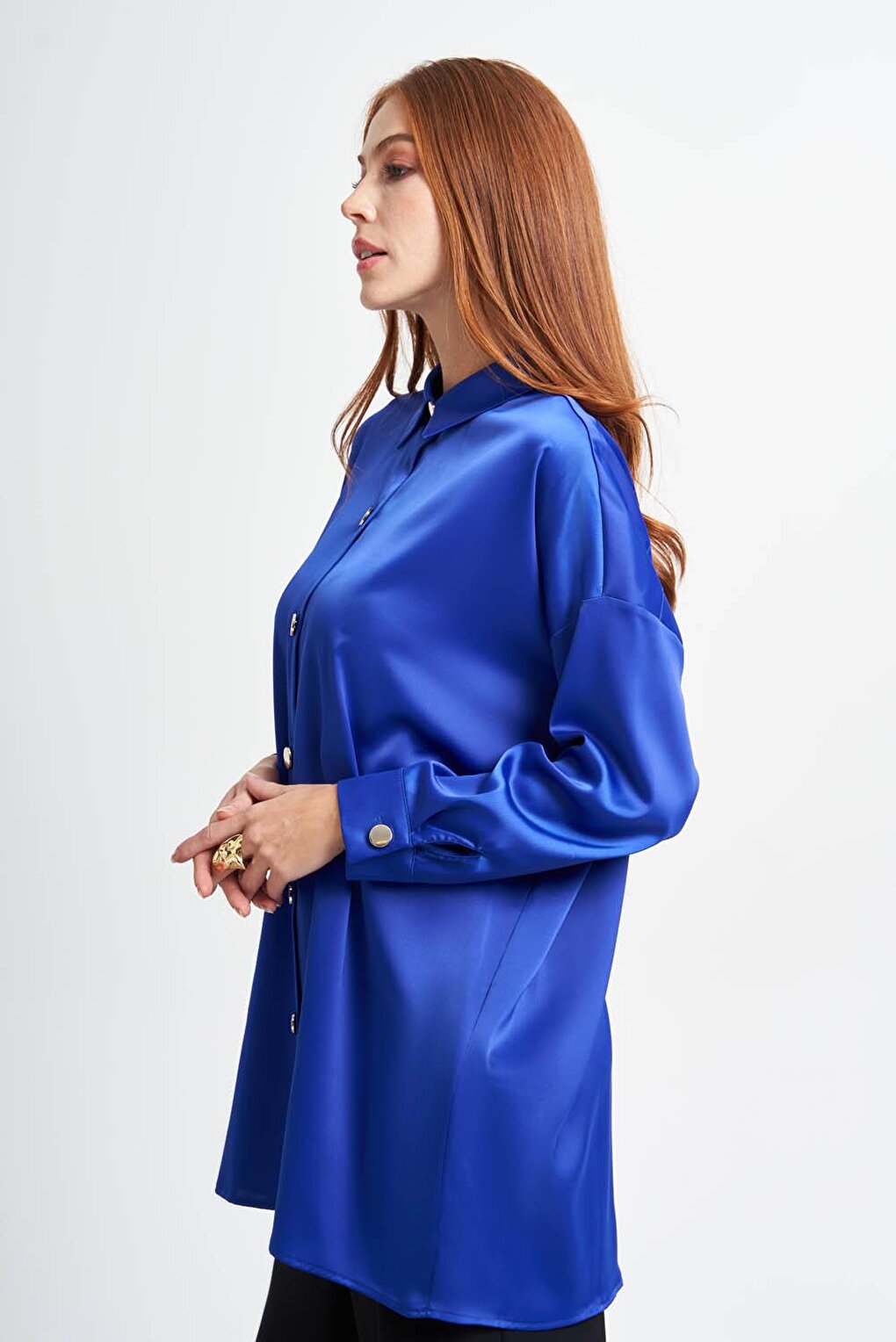 Metal Buttoned Saks Tunic