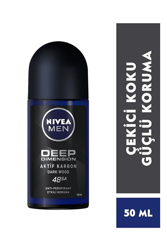 Men's Roll-On Deodorant Deep Dimension 50 ml, 48 Hours Anti-Perspirant Protection