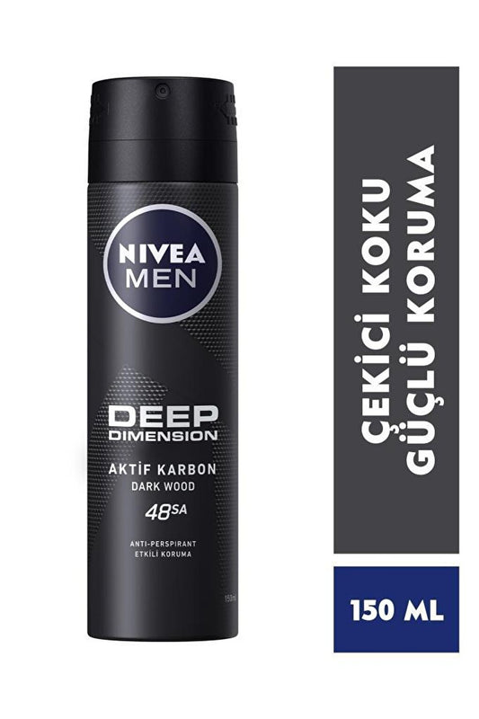 Men's Spray Deodorant Deep Dimension 150 ml, 48 Hours Anti-Perspirant Protection