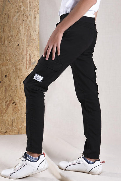 Boy's Pants Cotton Cargo Pocket Zipper