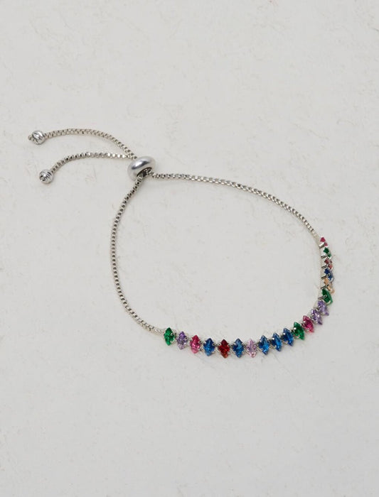 Mixed Stone Adjustable Bracelet