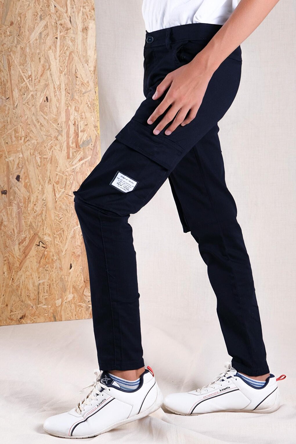 Boys' Trousers Cotton Cargo Pocket Zipper