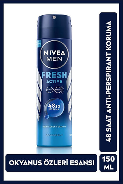 Men's Spray Deodorant Fresh Active 48 Hour Deodorant Protection 150 ml