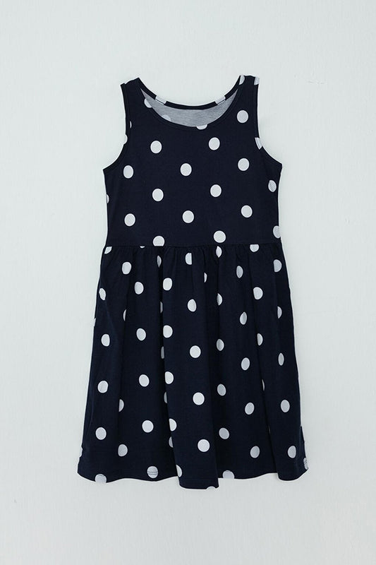 Polka Dot Strappy Girl's Dress