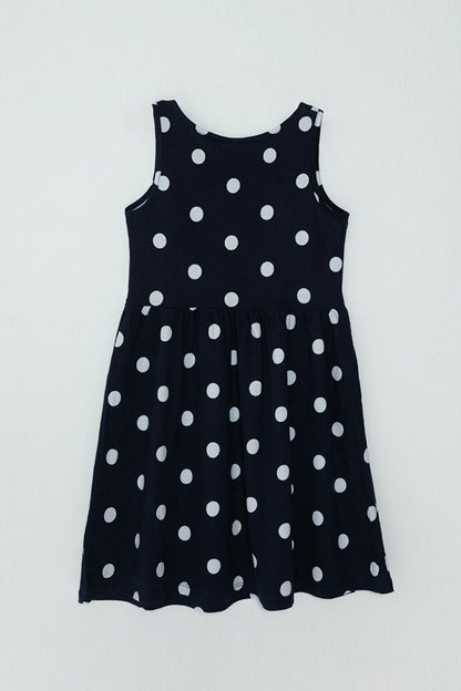 Polka Dot Strappy Girl's Dress