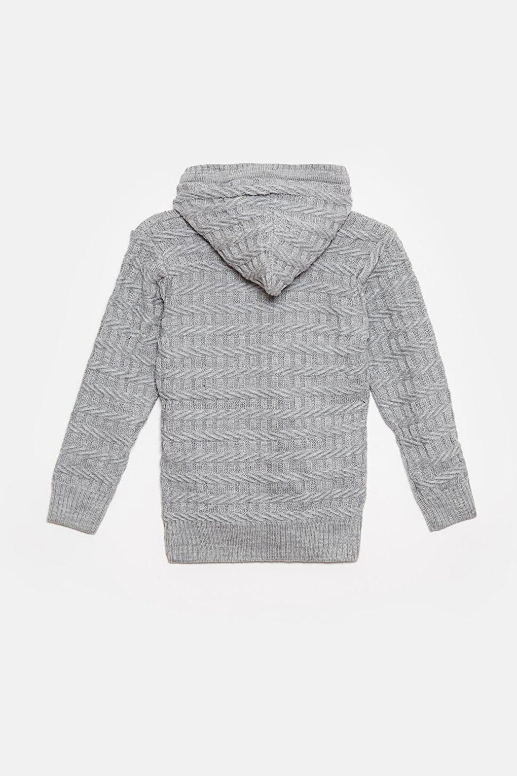 Fur Detailed Knitwear Boys Cardigan